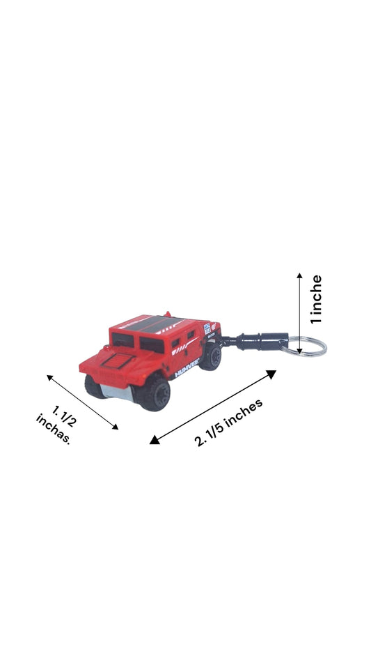 Keychain Humvee color red.