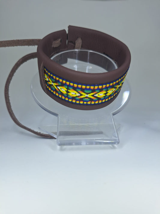 Genuine leather bracelet.