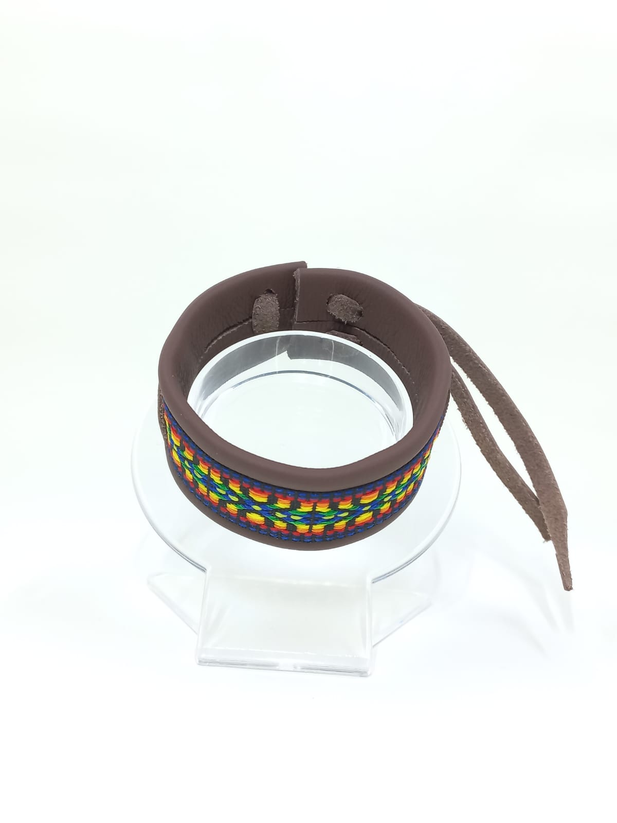 Genuine leather bracelet.